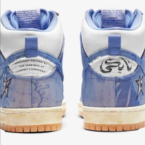 Carpet Company x Nike Dunk White Grey C-Star Logo Skateboarding T-Shirt NWT - Picture 13 of 16